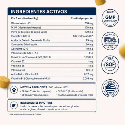 Probiótico para Perros SIMOPET® — Anti Picazón y Piel Sana
